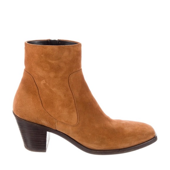 rag & bone Shoes - RAG & BONE Cinnamon Axel Suede Square Toe Western Ankle Bootie